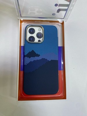 Чехол пластиковый FreeAir magnetic case iPhone 15 Pro (6.1") карбон синий - фото 38204