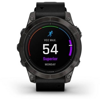 Умные часы Garmin epix Pro (Gen 2) Sapphire Edition 47 mm Carbon Grey Leather Black 010-02803-30 - фото 38987