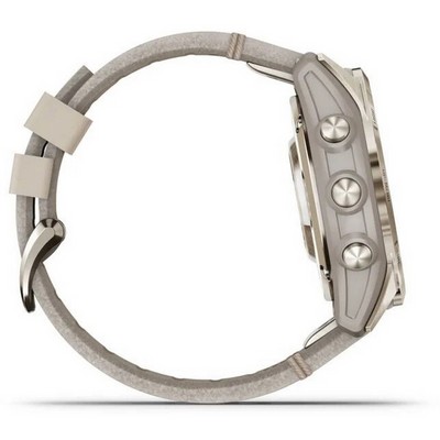 Умные часы Garmin Fenix 7S Pro Sapphire Solar Soft Gold Limestone Leather 010-02776-30 - фото 39048