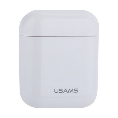 Bluetooth-гарнитура USAMS F10 LC Series Button BT 5.0 (BHULC02) 1500mAh с зарядным устройством Белый - фото 6381