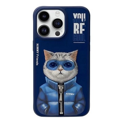 Чехол силиконовый Nimmy Friends Cool сute 2.0/ Tall Rich and Handsome для iPhone 15 (6.1") Титан - фото 40811