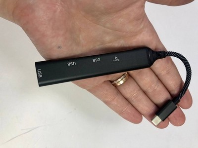 Переходник Mitrifon SX-37 adapter Type-C на 4 порта (Type-c: 1, Usb: 3) Черный - фото 41151