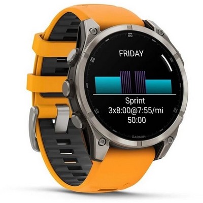 Умные часы Garmin Fenix 8 47mm Amoled Sapphire Titanium Orange 010-02904-11 - фото 42075 Умные часы Garmin Fenix 8 47mm Amoled Sapphire Titanium Orange 010-02904-11 - фото 42075