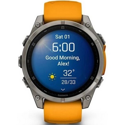Умные часы Garmin Fenix 8 47mm Amoled Sapphire Titanium Orange 010-02904-11 - фото 42076 Умные часы Garmin Fenix 8 47mm Amoled Sapphire Titanium Orange 010-02904-11 - фото 42076