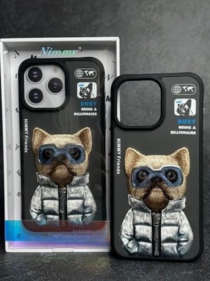 Чехол силиконовый Nimmy Friends Cool Cute 2.0/ Little rich tycoon для iPhone 15 Pro Max (6.7") Черный - фото 42169