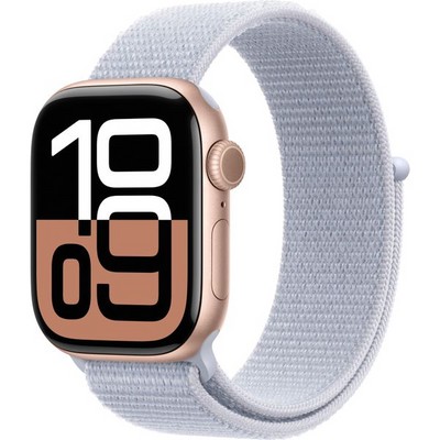 Умные часы Apple Watch Series 10 GPS 42mm Rose Gold Aluminum Blue Cloud Sport Loop - фото 42688