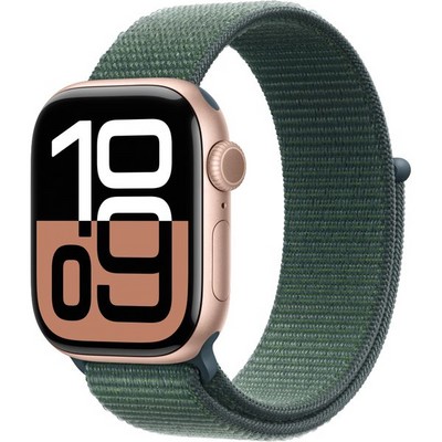 Умные часы Apple Watch Series 10 GPS 42mm Rose Gold Aluminum  Lake Green Sport Loop - фото 42691