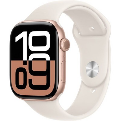 Умные часы Apple Watch Series 10 GPS 46mm Rose Gold Aluminum Starlight Sport Band - фото 42727