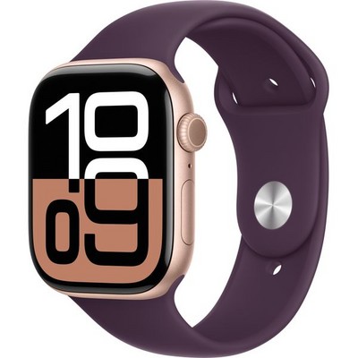 Умные часы Apple Watch Series 10 GPS 46mm Rose Gold Aluminum Plum Sport Band - фото 42732