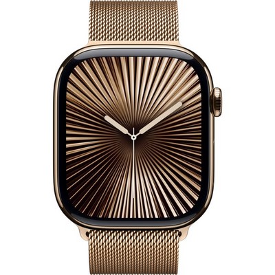 Умные часы Apple Watch Series 10 GPS + Cellular 46mm Gold Titanium Milanese Loop - фото 42791