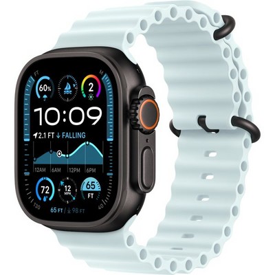 Умные часы Apple Watch Ultra 2 (2024) GPS + Cellular 49mm Black Ocean Band Ice Blue - фото 42853