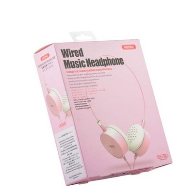 Наушники Remax RM-910 накладные Wired Music Earphone Розовые - фото 6560