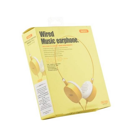 Наушники Remax RM-910 накладные Wired Music Earphone Желтые - фото 6561