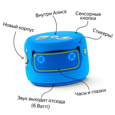 Умная колонка Яндекс Станция Лайт 2 с Алисой на YaGPT, синий - фото 44136