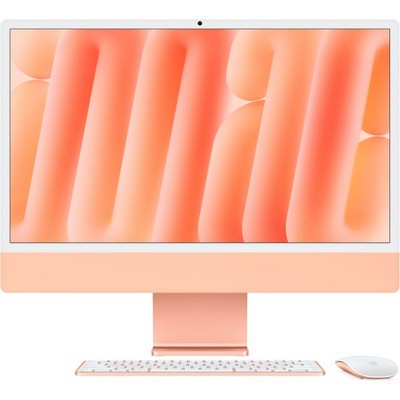 Моноблок Apple iMac 24" Retina 4,5K 2024 (M4, 10-Core CPU, 10-Core GPU, 16 Гб, 256 Гб SSD), оранжевый - фото 44307