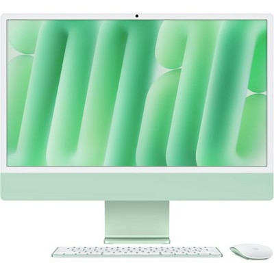 Моноблок Apple iMac 24" Retina 4,5K 2024 (M4, 10-Core CPU, 10-Core GPU, 24 Гб, 512 Гб SSD) MD2Q4, зеленый - фото 44353