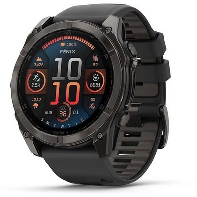 Умные часы Garmin Fenix 8 51mm Amoled Sapphire Titanium Carbon Gray 010-02905-21 - фото 44652