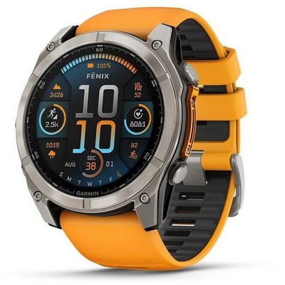 Умные часы Garmin Fenix 8 51mm Amoled Sapphire Titanium Spark Orange 010-02905-11 - фото 44656