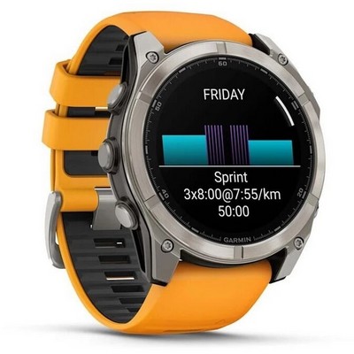Умные часы Garmin Fenix 8 51mm Amoled Sapphire Titanium Spark Orange 010-02905-11 - фото 44657 Умные часы Garmin Fenix 8 51mm Amoled Sapphire Titanium Spark Orange 010-02905-11 - фото 44657