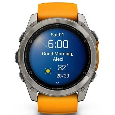 Умные часы Garmin Fenix 8 51mm Amoled Sapphire Titanium Spark Orange 010-02905-11 - фото 44679 Умные часы Garmin Fenix 8 51mm Amoled Sapphire Titanium Spark Orange 010-02905-11 - фото 44679