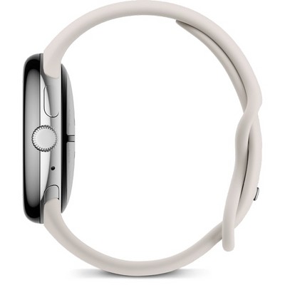 Умные часы Google Pixel Watch 3 Wi-Fi 45mm Polished Silver Case / Porcelain Active Band - фото 46121