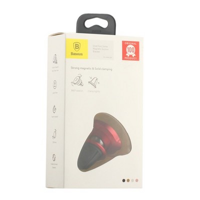Автомобильный держатель Baseus Small Ears Series Magnetic suction Bracket магнитный универсальный в решетку SUER-A09 Красный - фото 6885