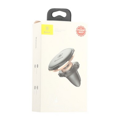 Автомобильный держатель Baseus Magnetic Air Vent Car Mount Holder магнитный универсальный в решетку SUGX-A0V Золотистый - фото 6898