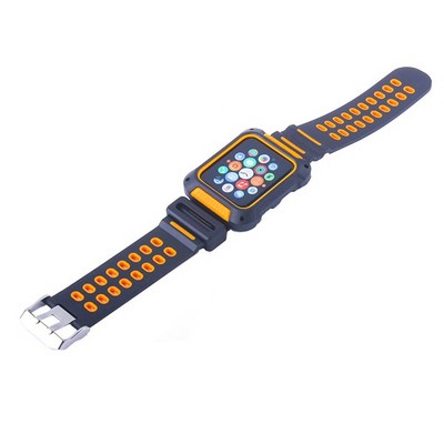 Ремешок COTECi W31 PC&Silicone Band Suit (WH5252-BO) для Apple Watch 42мм Черно-Оранжевый - фото 7049