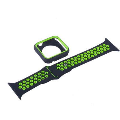 Ремешок спортивный COTECi W32 Sports Band Suit (WH5255-BK+YL-42) для Apple Watch 42мм Черно-Зеленый - фото 7059