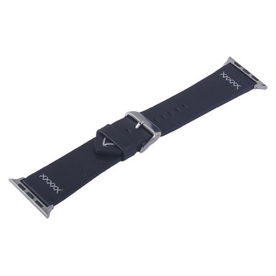 Ремешок кожаный COTECi W33 Fashion LEATHER классическая пряжка (WH5256-BK-38) для Apple Watch 40мм/ 38мм Черный - фото 7063