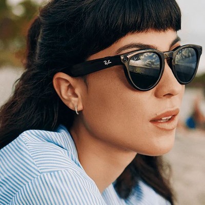 Умные очки Ray-Ban Headliner Shiny Black/ Green - фото 49932