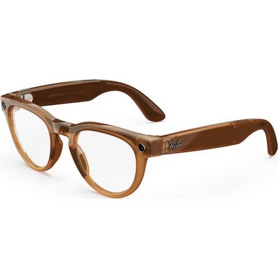 Умные очки Ray-Ban Headliner Shiny Caramel Transparent/ Clear to Sapphire Transitions - фото 49824
