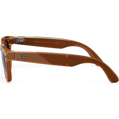 Умные очки Ray-Ban Headliner Shiny Caramel Transparent/ Clear to Sapphire Transitions - фото 49939