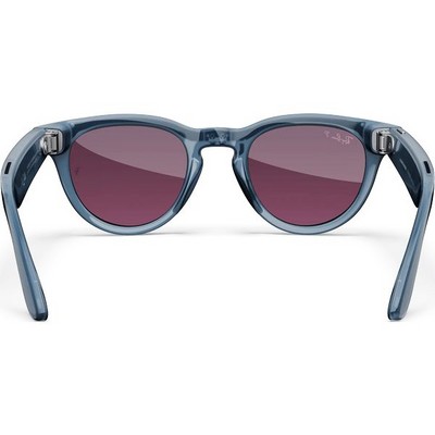 Умные очки Ray-Ban Headliner Shiny Jeans Transparent/ Dusty Red Polarized - фото 49942