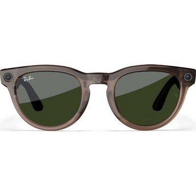 Умные очки Ray-Ban Headliner Shiny Warm Stone Transparent/ Tint to Dark Green Transitions - фото 49945