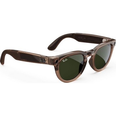 Умные очки Ray-Ban Headliner Shiny Warm Stone Transparent/ Tint to Dark Green Transitions - фото 49946