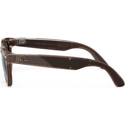 Умные очки Ray-Ban Headliner Shiny Warm Stone Transparent/ Tint to Dark Green Transitions - фото 49947