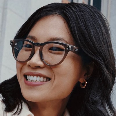 Умные очки Ray-Ban Headliner Shiny Warm Stone Transparent/ Tint to Dark Green Transitions - фото 49949