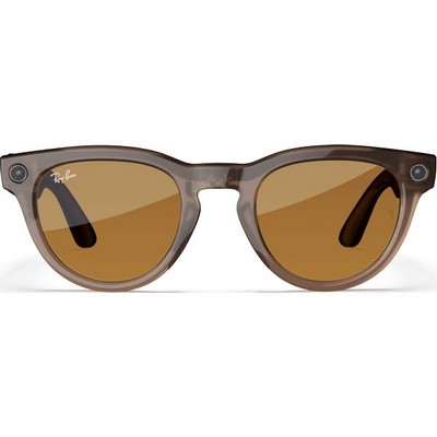 Умные очки Ray-Ban Headliner Shiny Warm Stone Transparent/ Tint to Saffron Yellow Transitions - фото 49950