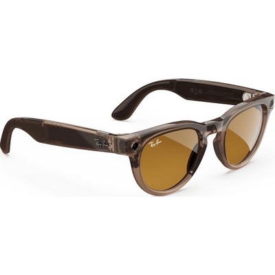 Умные очки Ray-Ban Headliner Shiny Warm Stone Transparent/ Tint to Saffron Yellow Transitions - фото 49951