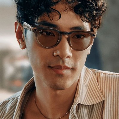 Умные очки Ray-Ban Headliner Shiny Warm Stone Transparent/ Tint to Saffron Yellow Transitions - фото 49954