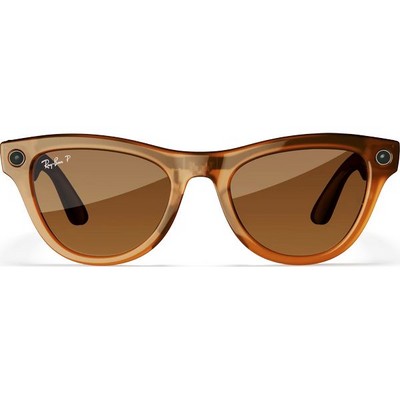 Умные очки Ray-Ban Skyler Shiny Caramel Transparent/ Brown Polarized - фото 49861