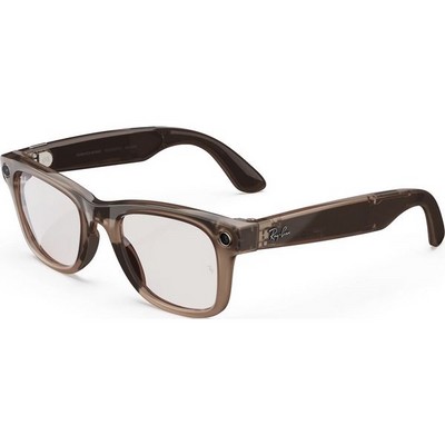 Умные очки Ray-Ban Wayfarer RW4008 Shiny Warm Stone Transparent/ Tint to Watermelon Red Transitions - фото 53351