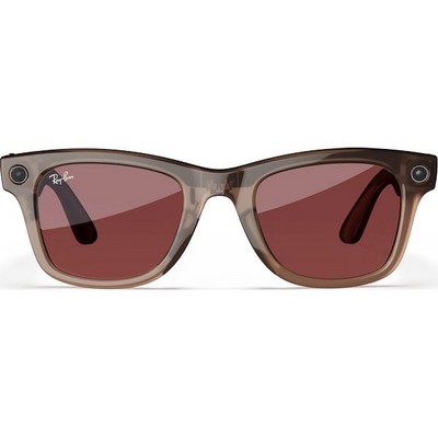 Умные очки Ray-Ban Wayfarer RW4008 Shiny Warm Stone Transparent/ Tint to Watermelon Red Transitions - фото 53352