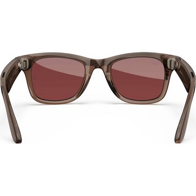 Умные очки Ray-Ban Wayfarer RW4008 Shiny Warm Stone Transparent/ Tint to Watermelon Red Transitions - фото 53354