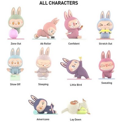 Pop Mart Labubu The Monsters Lazy Yoga Blind Box - фото 50838