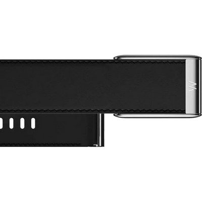 Кожаный люксовый ремешок Whoop LeatherLuxe Straight 5.0 Black/Cream with Titanium - фото 51003