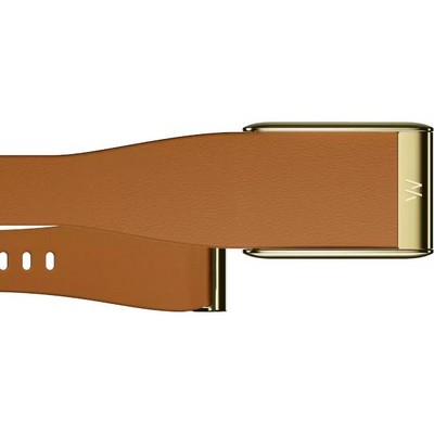 Кожаный люксовый ремешок Whoop LeatherLuxe Tapered 5.0 Camel with Gold - фото 51009