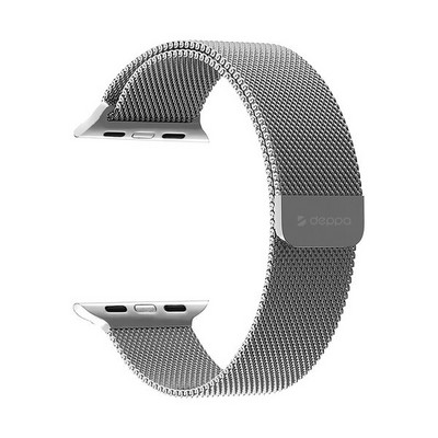 Ремешок из нержавеющей стали Deppa Band Mesh D-47147 для Apple Watch 44мм/ 42мм Серебристый - фото 7460