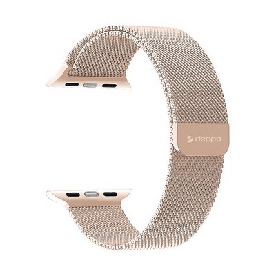 Ремешок из нержавеющей стали Deppa Band Mesh D-47150 для Apple Watch 44мм/ 42мм Золотой - фото 7463